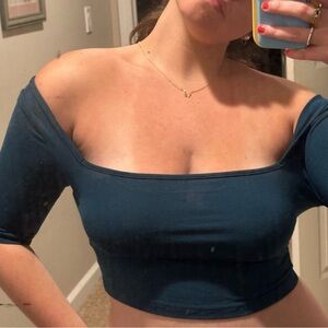 Cropped off the shoulder tee